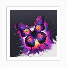 Purple Butterfly 1 Art Print