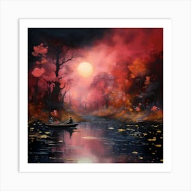 Yuletide Reflections in Monet's Palette Art Print