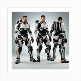 Futuristic Men In Suits 2 Art Print