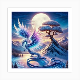 Blue Dragon Art Print