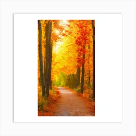 Autumn Path Art Print