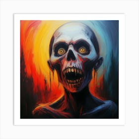 Zombie Painting Art Print