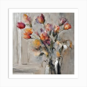 Tulips In Vases Art Print