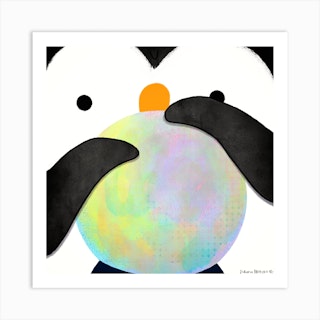Mystical Penguin Fortune Teller Art Print