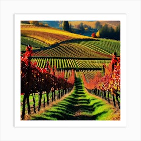 Autumn Vineyards 17 Art Print