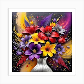 Flowers In A Vase 43 Art Print