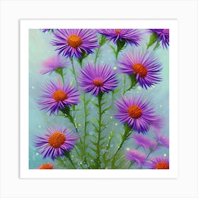 Aster Flowers 4 Art Print