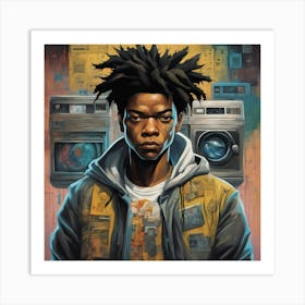 Man With Dreadlocks Art Print