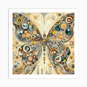 Ornate Butterfly Abstract I Art Print