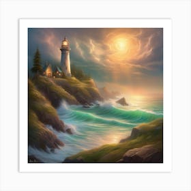 Lighthouse Landscape 8 Art Print
