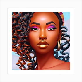 From Melanin, With Love and Determination Art Print