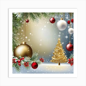 Christmas Background 25 Art Print