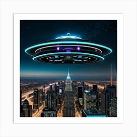 Alien Spaceship Art Print