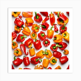 Frame Created From Bell Pepper On Edges And Nothing In Middle (81) Art Print