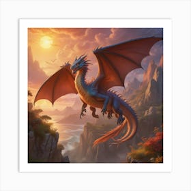 Dragon In Flight 1 Art Print