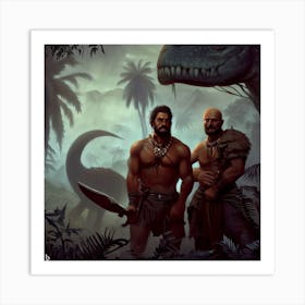 Prehistoric Men Art Print