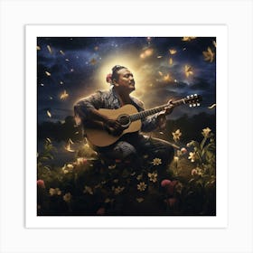 Man With A Guitar Art Print