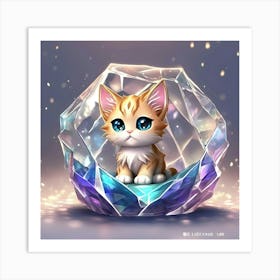 Crystal Kitten 1 Art Print