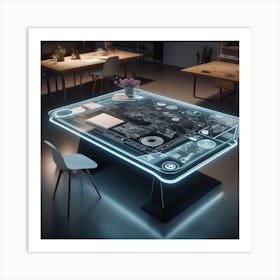 Futuristic Table Art Print