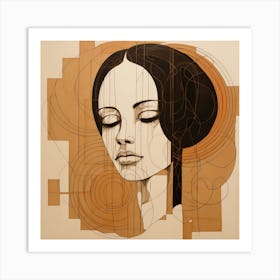 Abstract Painting Of a Woman Art Print