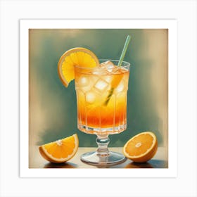 Orange Drink Art Print