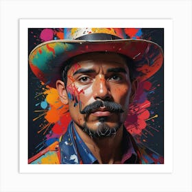 Man With Mustache Art Print