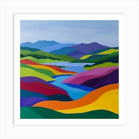 Colourful Abstract Loch Lomond Scotland 1 Art Print