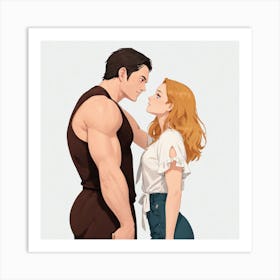 Man And A Woman Art Print