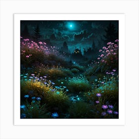 Fairy Garden At Night 8 Art Print