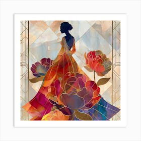 Woman In A Dress 7 Art Print