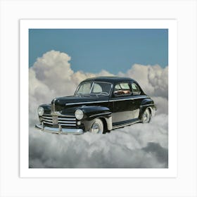 Classic Car In The Clouds Poster