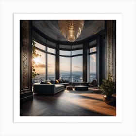 Living Room With A View 1 Art Print