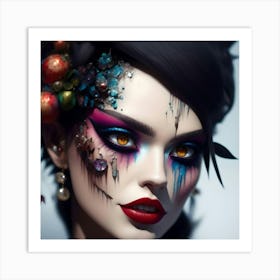 Halloween Makeup Art Print