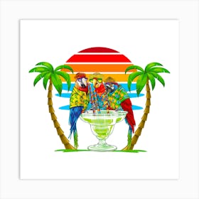 Margarita Party Crew Cocktail Hour On The Beach Art Print