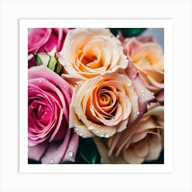 pinkish roses Art Print