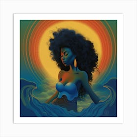 Woman, portrait , The Sun, Artwork Print, "Freedom" Art Print