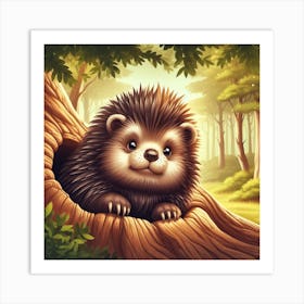 Baby Porcupine Art Print