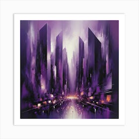 Purple City 1 Art Print