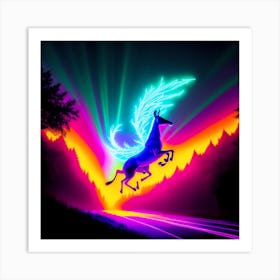 FLYING HORSE Art Print