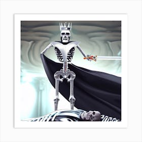 King Of Skeletons 1 Art Print