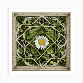 Imagine Vines Of Many Intertwined Small White Dais rug Art Print