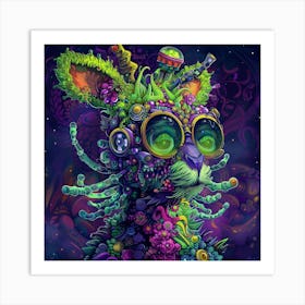 Psychedelic Rabbit Art Print