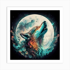 Howling Wolf 3 Art Print