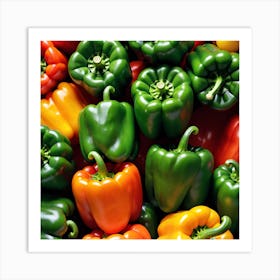 Colorful Peppers 18 Art Print