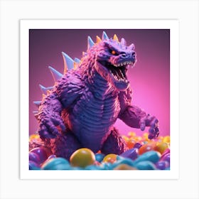 Godzilla 3 Art Print