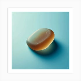 Stone On A Blue Surface 1 Art Print