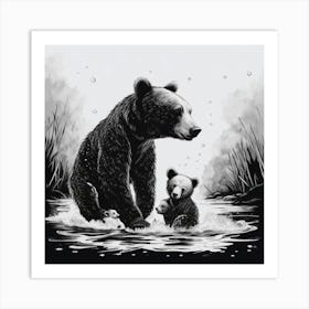 Bear Cubs Art Print