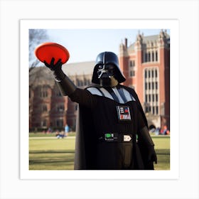 Darth Vader Throws A Frisbee Star Wars Art Print Art Print