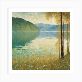 On Lake Attersee, Gustav Klimt 30 Art Print