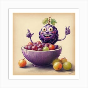 Purple Grapes 1 Art Print